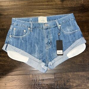 NWT One Teaspoon Malibu Bandits Shorts - Ocean Blue
